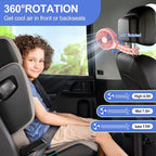 WiHoo Portable Stroller Fan, 11H Ultra-long Battery Life 3 Speed 360°Rotate, USB Rechargeable or Battery Operated Cooling Clip On Personal Fan for Baby Crib Travel Car Seat Pink