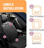 Active Pets Dog Car Seat Cover, Waterproof Front Seat Protector for SUV Truck Sedan, Pet Safety Travel Comfort System with Universal Fit, Orange