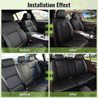 AOMSAZTO Car Seat Covers Fit for Hyundai Santa Cruz 2022-2026 Premium Front Seat Covers Waterproof Leather Automotive Seat Covers Compatible with Airbag (2 Seats,Black)