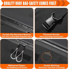 Sailnovo Rooftop Cargo Carrier Roof Bag,15 Cubic feet Soft Waterproof Car Roof Bag fit Cars with/Without Rack, 4 Tie-Down Straps, 4 Door Hooks, Foldable Car Top Carrier for Road Trip Camping Travel