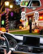 Car Air Freshener Hanging, 6Pcs Evil Skull Halloween Tree Decorations, Horror Movie Gifts, Halloween Air Freshener Car Decor, Scented Rearview Mirror Pendant, Halloween Gifts for Men Women