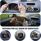 Upgraded Car Air Fresheners Refills Solid Fragrance Replacement Pads for Car (Green Orange-6 Packs)