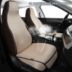 Auto Newer Bucket Car Seat Cover,Breathable Front Car Seat Cushion,Comfortable Car Seat Protector,Anti-Slip Full Wrap Driver Car Seat Protector with Storage Pocket,Universal All Seasons(Beige,2PCS)