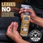 Chemical Guys Colorless and Odorless Leather Cleaner - Safe for Natural, Synthetic, Faux, and Pleather, Car Interior Cleaner, Safe for Furniture, Boots, Apparel, & More - 16 oz