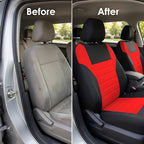 FH Group Automotive Car Seat Covers Front Set Premium 3D Air Mesh Front Seat Covers, Airbag Compatible Universal Fit Interior Accessories for Cars Trucks and SUVs - Red