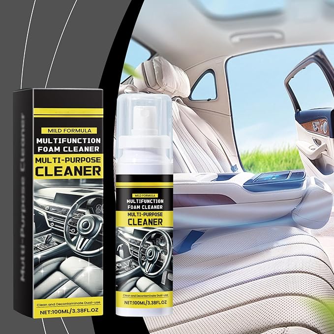 Automotive interior cleaner Indoor decoration cleaner Car seat cleaner Suitable for leather, vinyl, plastic, rubber, etc (3pc)