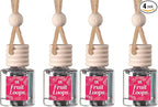 CE CRAFT Car Air Freshener Diffuser, Fruit Loops, 4 Pack Air Deodorizer for Essential Oils, Long Lasting Car Diffuser Bottle, Reusable Jar, Multicolor