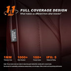 AOMSAZTO Car Seat Cover for Tesla Model 3 2017 2018 2019 2020 2021 2022 2023 Customized Faux Leather Seat Covers - Full Set Wine Red