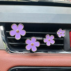 8pcs Cute Five-Petal Flower Car Air Vent Fragrance Clip Daisy Car Air Freshener Air Conditioning Outlet Clip Car Inter Decor (light pink purple, Ocean)