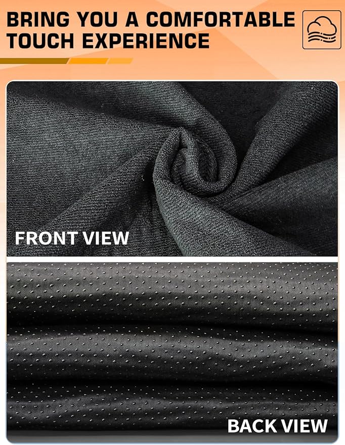Car Seat Cover Towel, Waterproof Terry Cloth Car Seat Cover Universal Fit for Cars, SUVs, Pickups, Washable Car Seat Protector Brand Customized(Black,2pcs)