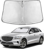 EcoNour Windshield Sunshade Compatible for Genesis GV70 2022-2024 2025 2026, Sun Visor for Front Windshield & Window Sun Shade Cover, UV Heat Blocker & Protector, Car Accessories
