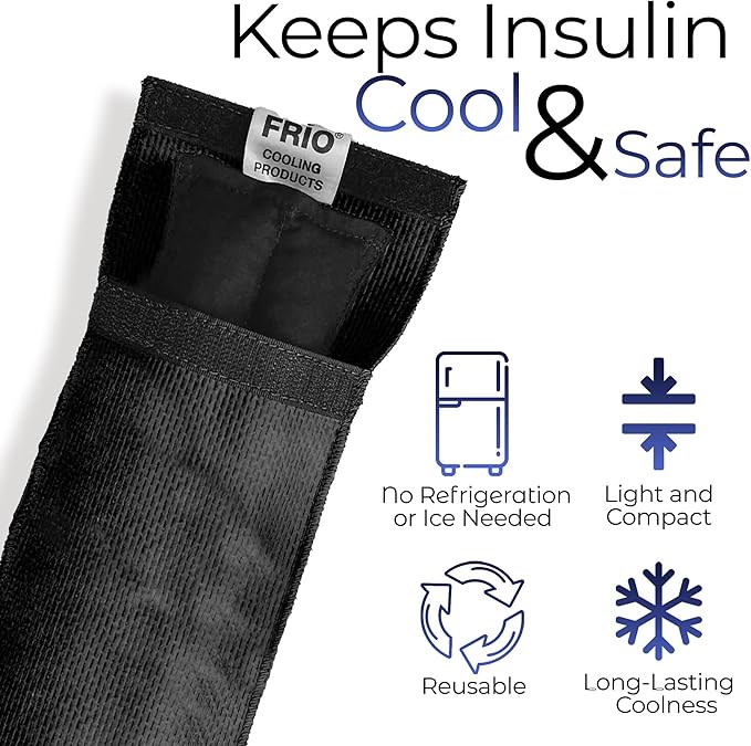 FRIO Cooling Wallet - Insulin Cooler for 45+ Hours of Stress Free On The Go - Black - Individual