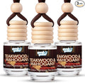 Hanging Air Freshener Car Diffusers - Long Lasting Scent, Odor Eliminator, Home Essentials, Fresh car fragrance diffuser - 3 Pack- Teakwood and Mahogany