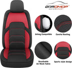 CAROMOP 3D Air Mesh Car Seat Covers Full Set,Breathable and Durable Seat Covers for Cars,Split Bench Compatible,Universal Fit for SUV,Vans,sedans, Trucks, Automotive Interior Covers(5-Seat Black/Red)
