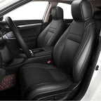 AOMSAZTO Custom Fit Seat Covers for Honda Civic Hatchback 2022 2023 2024 Sport/LX &Hatchback Hybrid Sport 2025 Full Set Faux Leather Seat Covers Black
