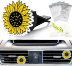 Cute Car Air Freshener Clips Sunflower Car Vent Clip Sunflower Cars Scents Cologne Air Conditioner Clip Auto Vent Interior Decoration Cars Accessories Sunflowers Loves Gifts for Men Women