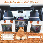 Dog Car Seat Cover Set for Back Seat, Back Seat Cover + Pet Bed Mat Perfect with Mesh Window, Hammock 600D Heavy Duty Scratch Proof Nonslip Durable Soft Back Seat Covers for Cars Trucks and SUVs