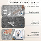 gogobunny 3X Stronger Waterproof Pet Blanket, Scratch Proof Furniture Protector for Dogs Cats, Reversible Cover 52x82 Inch, Dark Grey/Light Grey (Pack of 2)