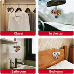 Bemaystar Custom Air Fresheners with Picture – Custom Double Sided Photo Car Air Freshener, Personalized Air Freshener for Car Wardrobe Bathroom and Hanging Ornaments (Heart)