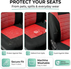 FH Group Automotive Car Seat Covers Front Set Premium 3D Air Mesh Front Seat Covers, Airbag Compatible Universal Fit Interior Accessories for Cars Trucks and SUVs - Red