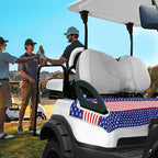 YOKYHOM American Flag Golf Cart Seat Covers for 2/4-Seater, Patriotic USA Seat Towel Blanket Keeps Seats Cool & Clean for Summer, Microfiber Fits EZGO, Club Car, Yamaha, 51"x31"