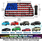 American USA Flag Car Windshield Sunshade Umbrella USA Flag Sun Shade for Car Windshield Umbrella Upgraded Sunshades Blocks UV & Heat Front Window Shades for SUV Sedan Auto