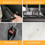 FUNNY FUZZY Dog Car Seat Cover for Back Seat, Waterproof, Scratchproof Car Seat Protector for Dogs Nonslip, Dog Back Seat Covers for Cars, Trucks and SUVs, Back Seat(18.1''W x 53''L×22" H)