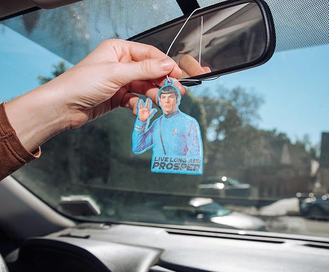 Star Trek: The Original Series Spock Live Long and Prosper Air Freshener, Berry Scent | Provides Long-Lasting Fragrance, Odor Eliminator for a Clean Room, Car, Office | Novelty Science Fiction Gifts
