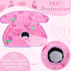 Car Seat Potty Training Protector, 2 Pack Waterproof Piddle Pad Carseat for Baby Toddlers, Leak-Proof Car Seat Liner with Non-Slip & 2 Strap Covers, Machine Washable - Pink