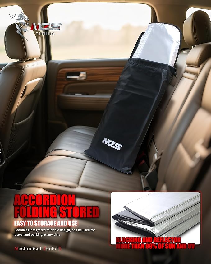 MZS Windshield Sun Shade Compatible with Soren to SUV 2021-2026, Foldable Car Front Window Sunshade with Storage Pouch, Sun Visor Shield Accessories for Interior Protector