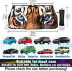 Socira Tiger Eye Car Window Shades Windshield Sun Shade Umbrella Foldable Tiger Sunshade for Front Window Auto Windshield Sunshade Covers Car Accessories 57'' X 30''