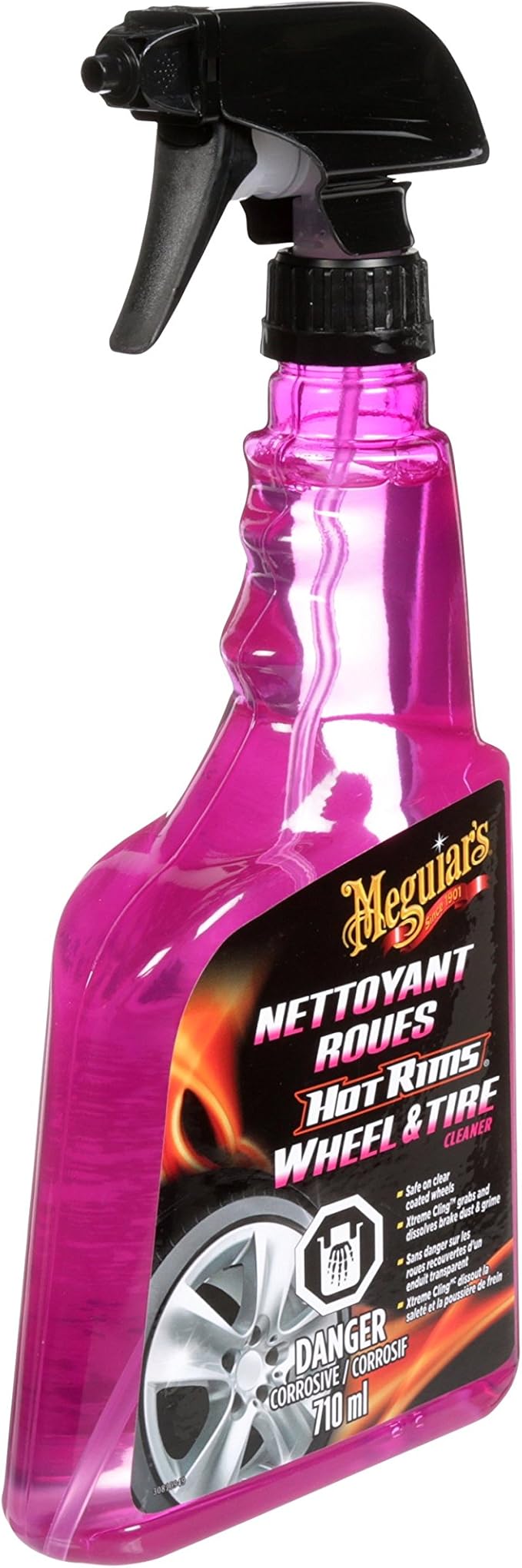 Meguiar's Hot Rims Wheel & Tire Cleaner, Powers Through Brake Dust & Grime - 24 Oz Spray Bottle