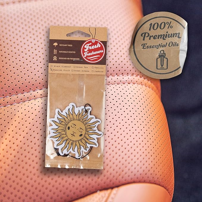 Sun Car Air Freshener 3 Pack Scented with Essential Oils (3 Pack)