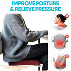 FORTEM Seat Cushion, Office Chair Cushion, Desk Chair Memory Foam, Sciatica Coccyx Tailbone Pain Relief, Pressure Relief, Sitting Pad, for Long Gaming & Sitting, Washable Cover, Non Slip, XL