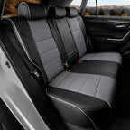 Custom Fit RAV4 Seat Cover for Toyota RAV4 2019 2020 2021 2022 2023 2024 2025 LE,XLE,Limited,XLE Premium,Faux Leather,2-Row Full Set,(Black&Grey)