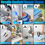 Handheld Car Vacuum Cleaner Cordless,18000PA High Power Portable Vacuum Cleaner&Air Duster,3 Gear,7 in 1 Small Vacuum Cleaner Rechargeable,Mini Hand Held Vacuum for Car Home Office Keyboard