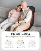 COMFIER Massage Chair Pad, Back Massager with Heat for Back Pain Relief, Chair Massage Mat with 5 Vibration Mode & 8 Massage Motors,Chair Massager for Office Home Recliner,Gifts for Mom Dad