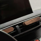 Natural Walnut Wood Vent Clip for Car (2-Pack) - Refillable Aroma Diffuser Base, Includes 10 Unscented Absorber Sticks - Elegant Air Freshener for Car, Home, Office & More