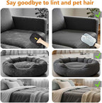 Thickened Pet Hair Removal Glove - Electrostatic Cat Dog Hair Remover Glove, Reusable Magic Brush Pet Hair Remover Tool for Couch, Carpet, and Car Seat (Black, 2 Pack)
