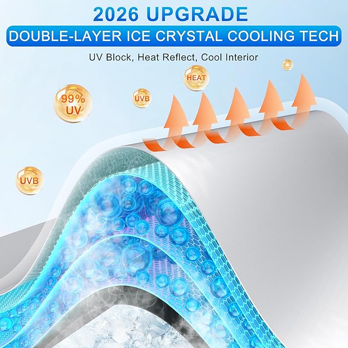 INSAUTO Custom Fit Windshield Sun Shade Accessories for Chevrolet/Chevy Tahoe 2015-2020, Foldable Front Window Sunshade, UV & Heat Reflector, Keeps Interior Cool, Includes Storage Bag