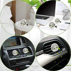 AUEAR, Car Diffuser Vent Clips Tree of Life Aromatherapy Essential Oil 30mm Stainless Steel Air Fresheners Lockets with 10 Felt Refill Pads for Women Men (Style D)
