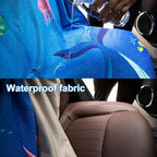 Waterproof Sweating Car Seat Cover for Post Gym Workout, Running, Swimming, Beach and Hiking, Universal Fit Non-Slip Bucket Seat Protector for Cars SUV Trucks, Machine Washable (Bench Ocean)