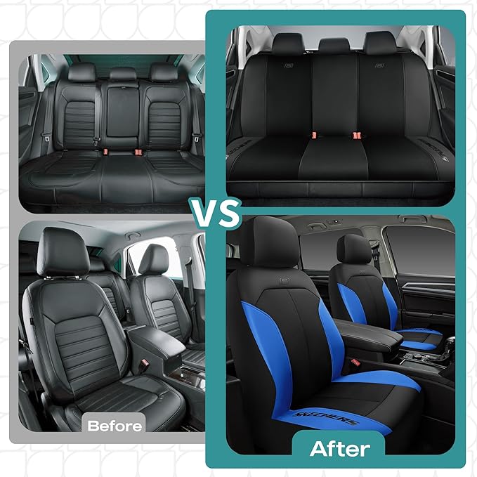 Skechers Car Seat Covers,GOGA Mat Oxford Cloth Seat Covers,Waterproof Car Seat Covers Front Seats,Automotive Universal Fit Seat Cover for Most Cars, Suvs, Trucks,Blue