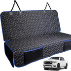 Back Seat Cover for Dogs, Washable Bench Seat Covers for Trucks,Dog Car Seat Covers for Ford f150/Ram1500/Nissan Frontier/Toyota Tacoma/GMC Canyon/Silverado (Blue)