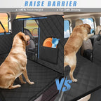 Back Seat Extender for Dogs Truck-Large Space, High Barrier Truck Dog Seat Cover Hold 420lb, Waterproof Pet Dog Hammock for Crew Cab Trucks F150, RAM1500, Sierra, Tundra, Silverado, Black