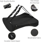 Amazon Basics Rectangular Memory Foam Back Support Cushion for Office Chairs, Non-Slip Base for Long Sitting, Black