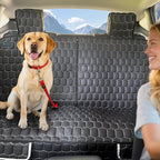 Dog Seat Covers for Tesla Model Y, Heavy Duty Bench Seat Cover with Headrest for Model Y, Non Slip Waterproof Back Seat Cover for Cars Armrest Compatible Car Seat Protector for Kids and Dogs