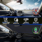 MORNYRAY Car Windshield Sun Shade，Reflector Sunshade Offers Ultimate Protection for Car Interior，Cool Reflective Sun Blocker，Foldable Car Interior Accessories (Black, Large),(69 inches x 35 inches)
