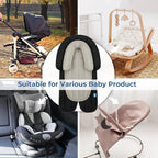 COOLBEBE Upgraded 2-in-1 Babybody Supports for Newborn Infant - Extra Soft Breathable Car Seat Insert Cushion Pad, Perfect for Carseat, Stroller, Swing, Bouncer, Black