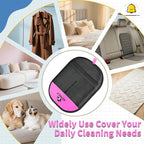 Pet Hair Removal Glove for Dogs & Cats, Newly Upgraded Reusable Electrostatic Pet Hair Glove, Magic Brush Pet Hair Remover Tool for Clothing, Couch, Carpet, Car Seat（Pink）